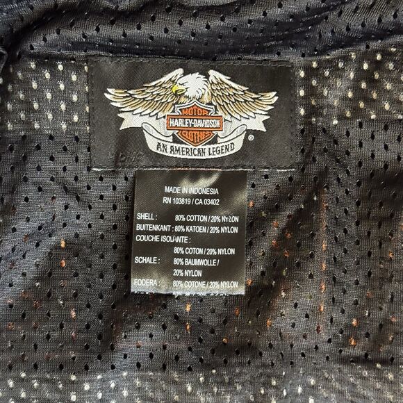 Harley Davidson Women’s S Black Crop Riding Jacket Rhinestone Logo - Picture 7 of 14